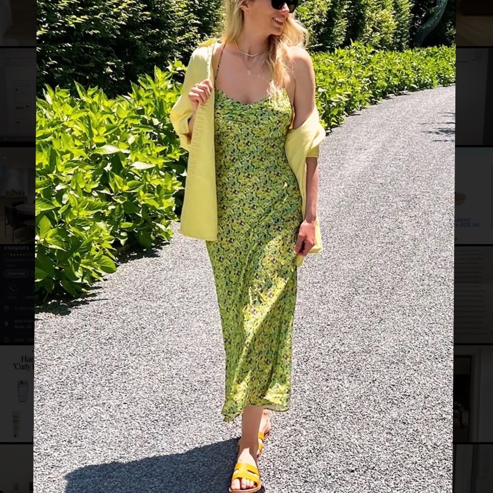 FAVORITE DAUGHTER The Envy Dress - Green Floral Print